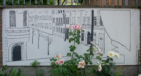 The Wall Art in Rose Garden