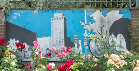 The Wall Art in Rose Garden